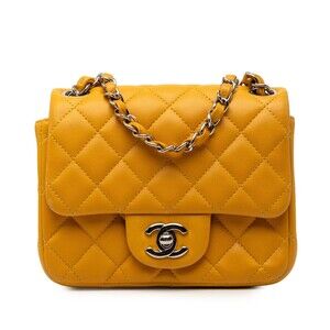 Pre-Loved Chanel Mini Square Classic Lambskin Single Flap